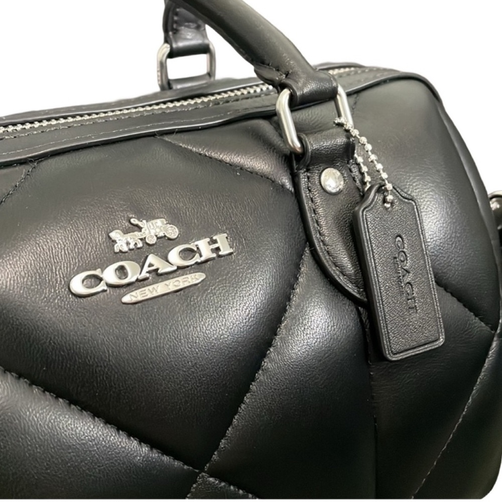 Coach Black Quilted Satchel - Picture 4 of 4